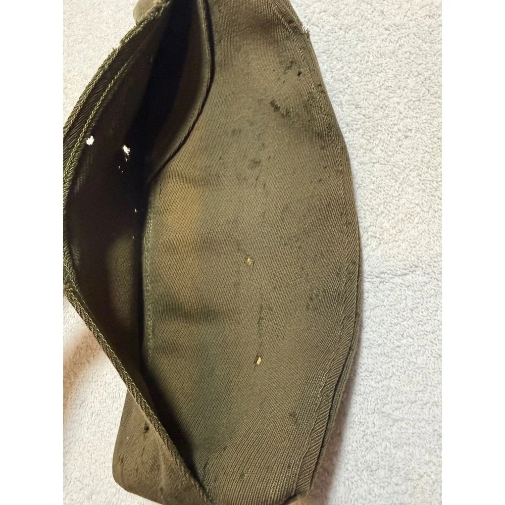 VTG US Navy V-5 Pilot Training Garrison Cap Olive Drab Wool Military Hat WWII
